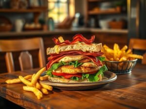 Club Sandwich com Bacon Crocante