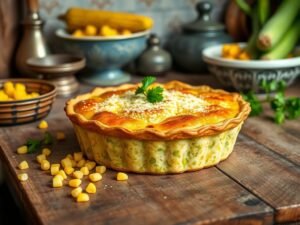 Torta de Milho Verde com Queijo Parmesão Deliciosa