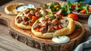 Esfiha Aberta de Carne com Especiarias do Oriente