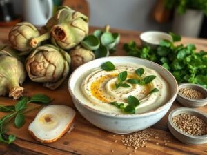 Purê de Batata-Baroa com Beldroega e Linhaça