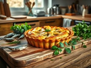 Torta de Sardinha com Bertalha Deliciosa