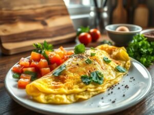 Omelete com Claras e Taioba Refogada: Sabor e Nutrição em Cada Garfada