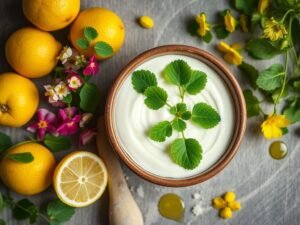 Molho de Iogurte Natural com Capuchinha e Limão