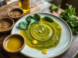 Molho de Capuchinha com Azeite e Mostarda Dijon
