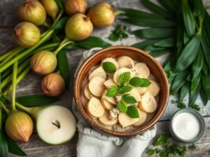 Estrogonofe de Palmito com Creme de Taioba