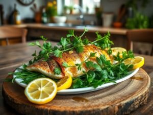 Peixinho-da-horta ao vapor com azeite e limão