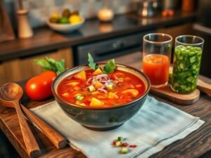 Gazpacho Andaluz: Sopa Fria de Tomate e Pimentão